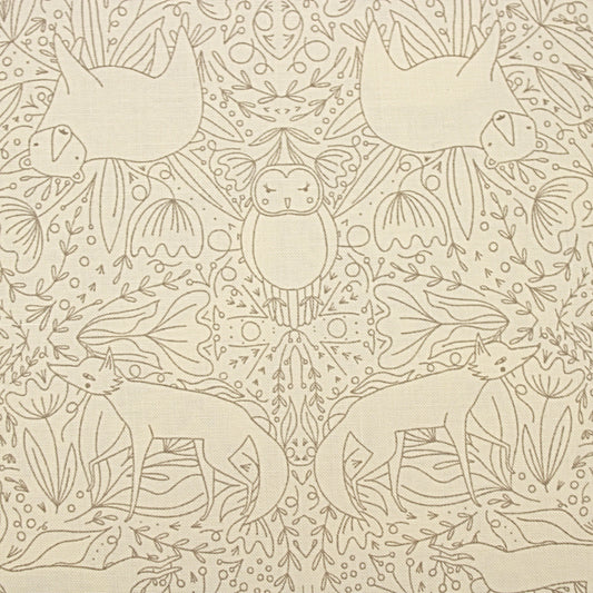 Woodland Wonder cotton fabric cloud vine tone on tone by Gingiber for Moda 