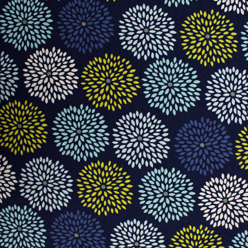 dark blue cotton fabric with burst pattern Em DA Burst 