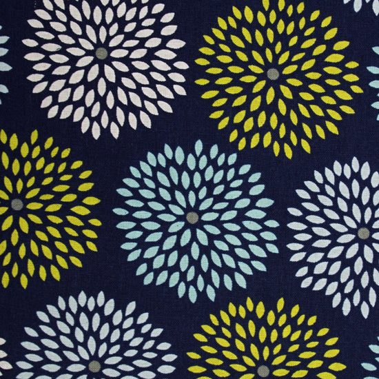 dark blue cotton fabric with burst pattern Em DA Burst 