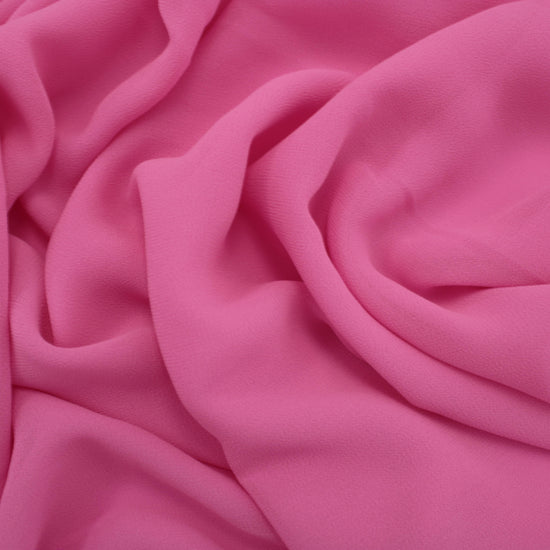 Hot pink polyester chiffon fabric roll – lightweight sheer fabric 