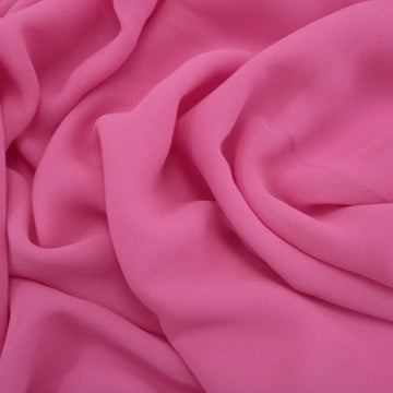Hot pink polyester chiffon fabric roll – lightweight sheer fabric 