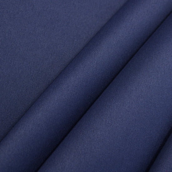 Roselyn Satin fabric in indigo blue by Telio, smooth polyester satin with subtle sheen
