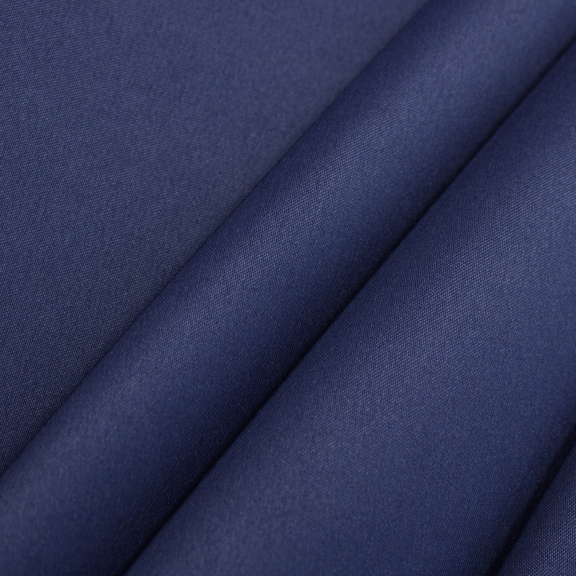 Roselyn Satin fabric in indigo blue by Telio, smooth polyester satin with subtle sheen
