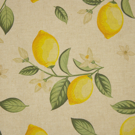 Lemon Print Home Décor Fabric – Natural