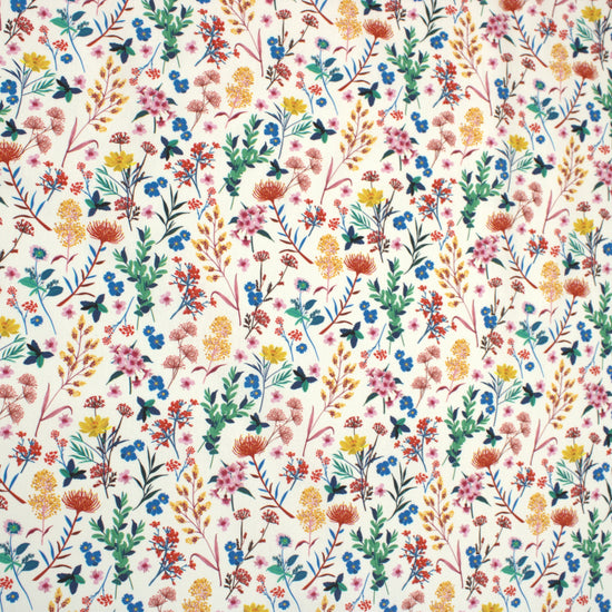 Cotton fabric with floral botanical print Noote 01872/051
