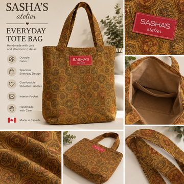 Vintage Tapestry Tote Bag – Handmade in Canada