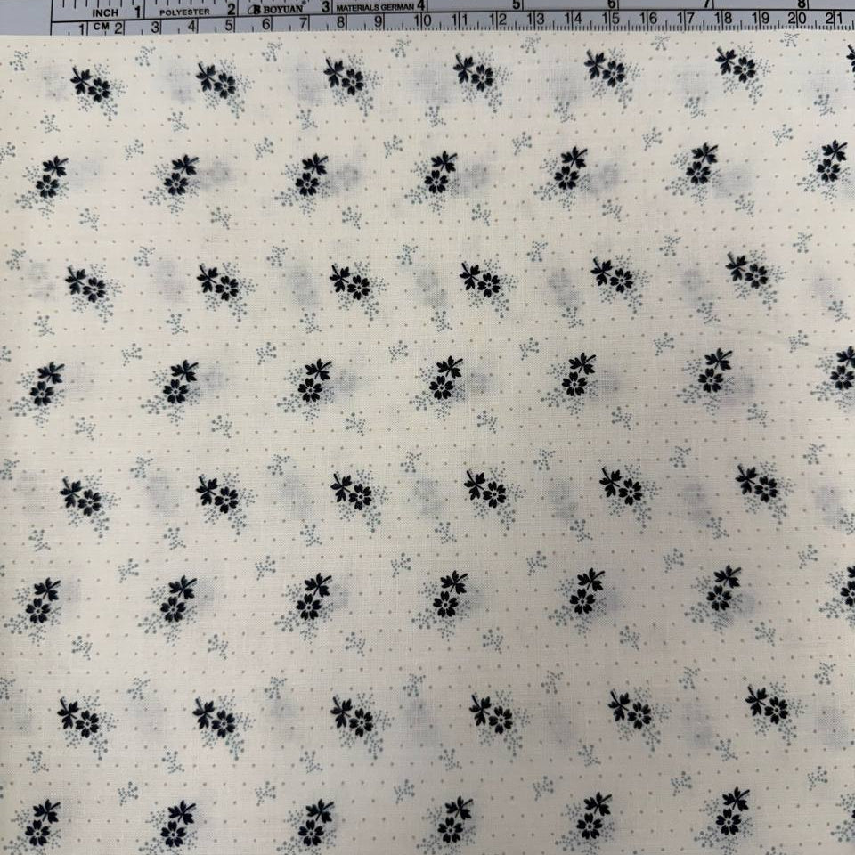 Breathtaking Blues 100% cotton floral fabric by 3 Sisters for Moda, available in Porcelain and Sky.