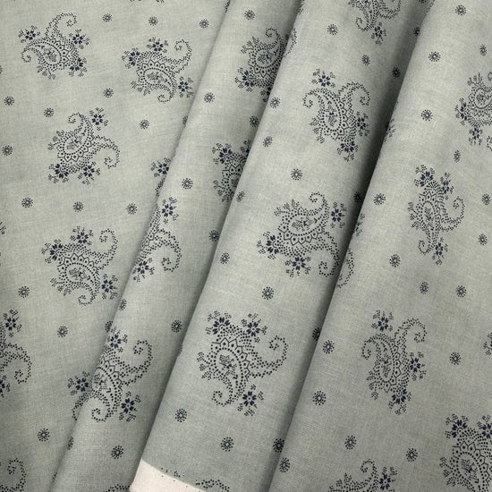 Breathtaking Blues paisley cotton fabric by 3 Sisters for Moda in Sky