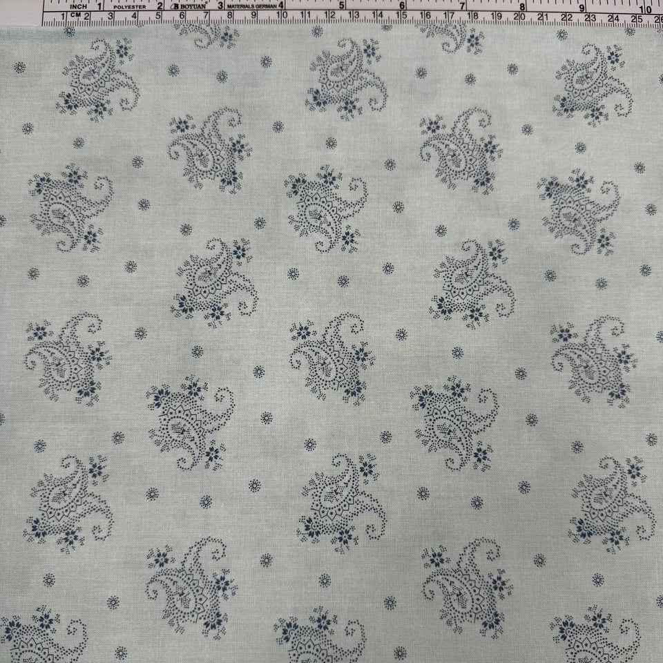 Breathtaking Blues paisley cotton fabric by 3 Sisters for Moda in Sky