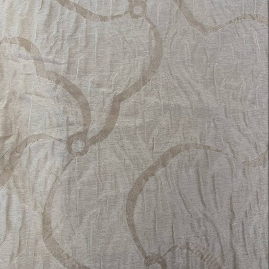 Double-sided beige and cream Cloud upholstery fabric with a textured abstract pattern and reversible design, suitable for cushions, pillows, furniture upholstery, and home décor.