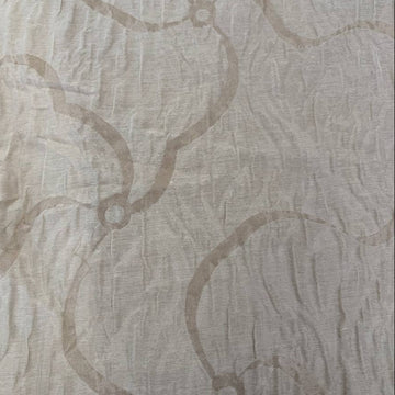 Double-sided beige and cream Cloud upholstery fabric with a textured abstract pattern and reversible design, suitable for cushions, pillows, furniture upholstery, and home décor.