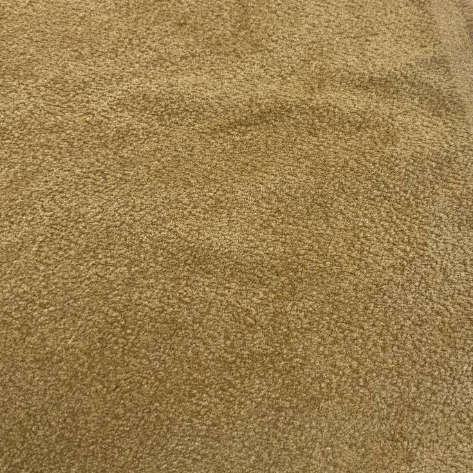 Golden beige textured upholstery fabric with a soft, plush surface, ideal for cushions, pillows, furniture upholstery, bags, and home décor projects.