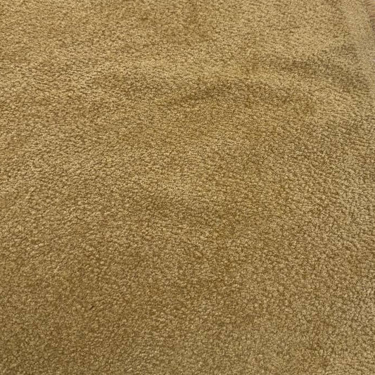 Golden beige textured upholstery fabric with a soft, plush surface, ideal for cushions, pillows, furniture upholstery, bags, and home décor projects.