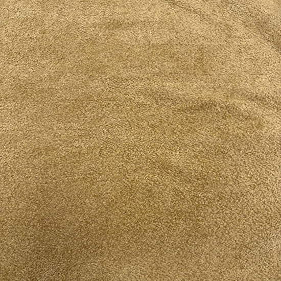 Golden beige textured upholstery fabric with a soft, plush surface, ideal for cushions, pillows, furniture upholstery, bags, and home décor projects.