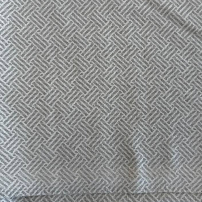 Prairie Gatherings 108 inch cotton flannel fabric by Primitive Gatherings for Moda Fabrics featuring a woven-style geometric print, available in warm tan and soft grey color variations.