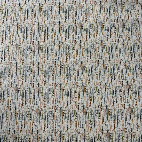 Wellspring by Fancy That Design House for Moda 545677L-11 cotton linen fabric with an abstract multicolor linear print on a cream background.