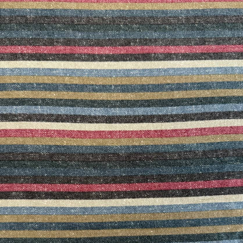 Prairie Gatherings cotton flannel fabric featuring a classic striped pattern by Primitive Gatherings for Moda Fabrics.