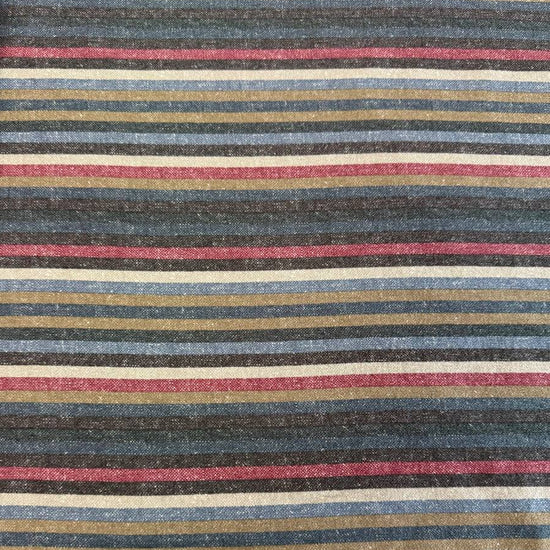 Prairie Gatherings cotton flannel fabric featuring a classic striped pattern by Primitive Gatherings for Moda Fabrics.