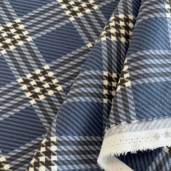 Prairie Gatherings cotton flannel fabric featuring a classic plaid pattern by Primitive Gatherings for Moda Fabrics.