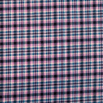 Soft 100% cotton flannelette fabric featuring a blue and purple plaid pattern by Fabric Editions.