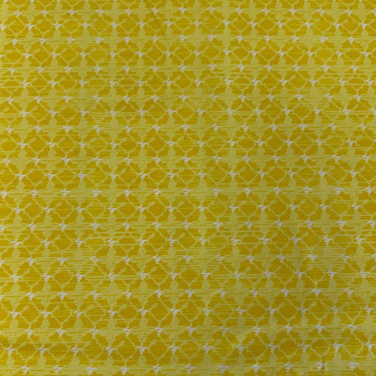 Quilting cotton fabric featuring an all-over geometric trellis pattern with a textured design suitable for quilting, sewing, and craft projects.