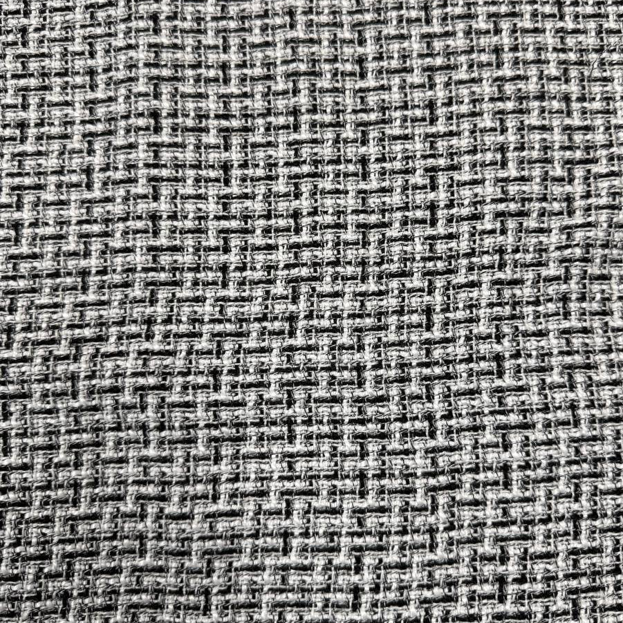 Telio Darla Tweed black and white textured woven polyester fabric