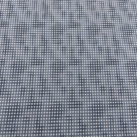 100% cotton poplin check fabric in six colours – navy blue, olive green, charcoal grey, dusty rose, mustard and beige – Sasha’s Atelier.