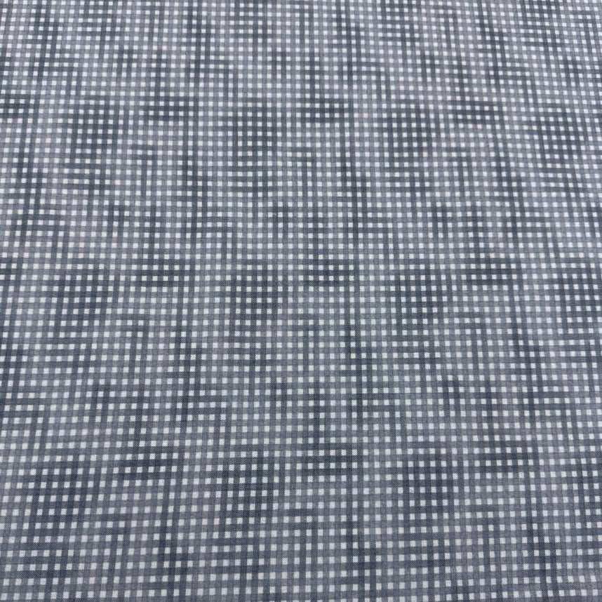 100% cotton poplin check fabric in six colours – navy blue, olive green, charcoal grey, dusty rose, mustard and beige – Sasha’s Atelier.