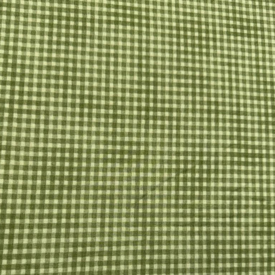 100% cotton poplin check fabric in six colours – navy blue, olive green, charcoal grey, dusty rose, mustard and beige – Sasha’s Atelier.