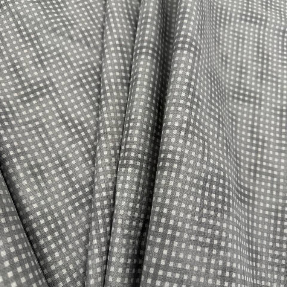 100% cotton poplin check fabric in six colours – navy blue, olive green, charcoal grey, dusty rose, mustard and beige – Sasha’s Atelier.