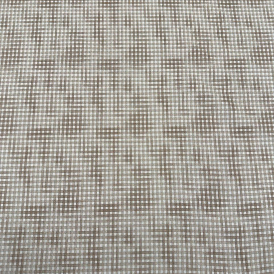 100% cotton poplin check fabric in six colours – navy blue, olive green, charcoal grey, dusty rose, mustard and beige – Sasha’s Atelier.