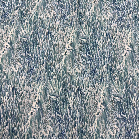 Northcott Naturescapes Voyage blue multi 100% cotton fabric featuring a realistic ocean wave and foamy water print.