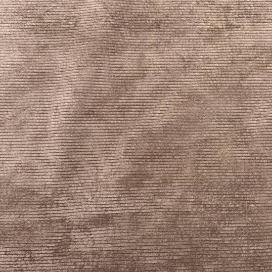 Washed corduroy bonded sherpa fabric in Camel Taupe and Old Rose with soft plush backing