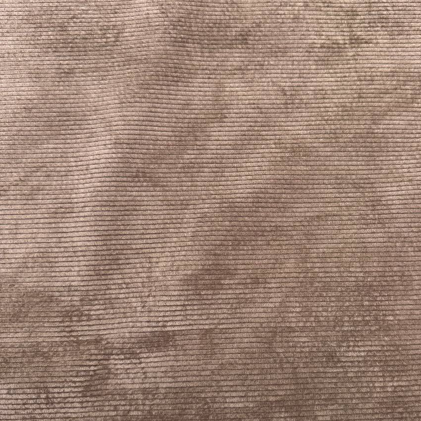 Washed corduroy bonded sherpa fabric in Camel Taupe and Old Rose with soft plush backing