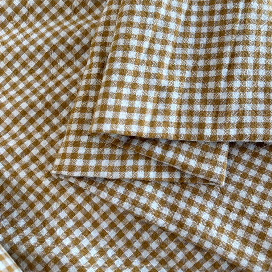 Télio organic cotton gingham fabric in multiple colors, 100% organic cotton check fabric for sewing, quilting, apparel and home décor