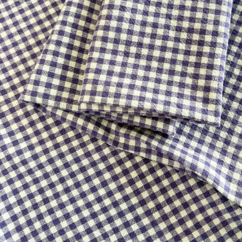 Télio organic cotton gingham fabric in multiple colors, 100% organic cotton check fabric for sewing, quilting, apparel and home décor