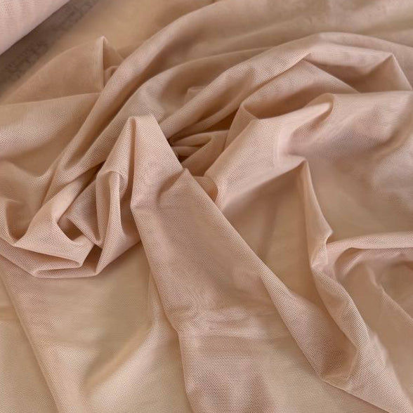 Stretch mesh fabric made from 80% nylon and 20% spandex, available in six beautiful colors and sold in 0.5 metre increments.