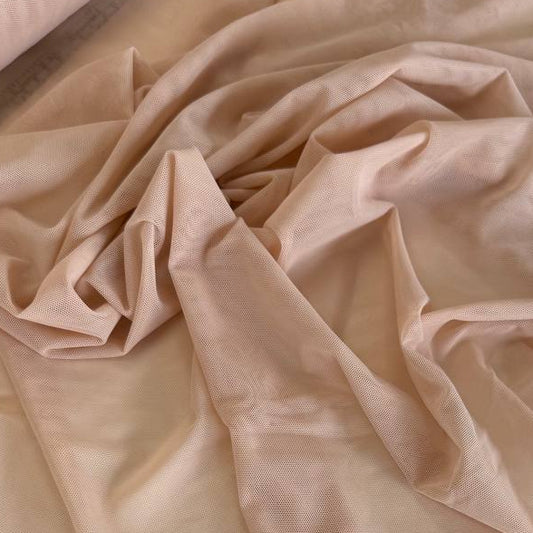 Stretch mesh fabric made from 80% nylon and 20% spandex, available in six beautiful colors and sold in 0.5 metre increments.