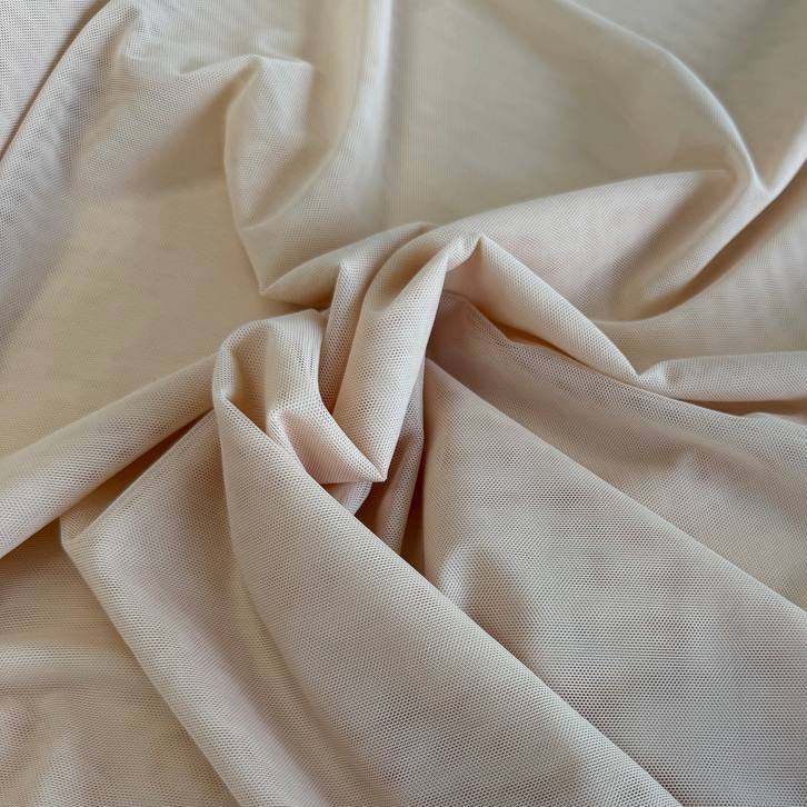 Stretch mesh fabric made from 80% nylon and 20% spandex, available in six beautiful colors and sold in 0.5 metre increments.