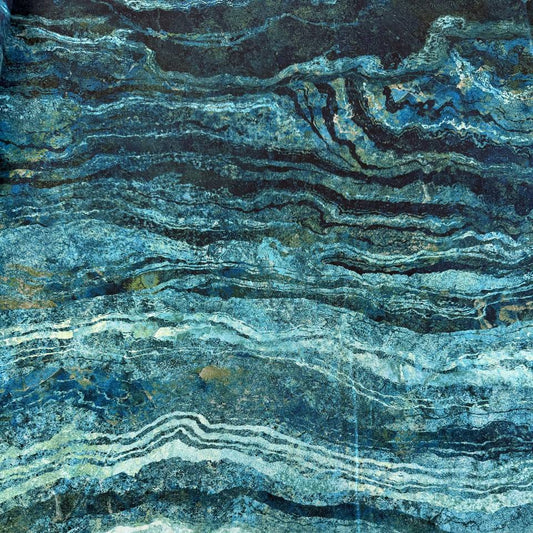 Stonehenge Ombre Wide Backing 108 inch cotton quilting fabric in teal and blue marble stone texture print.