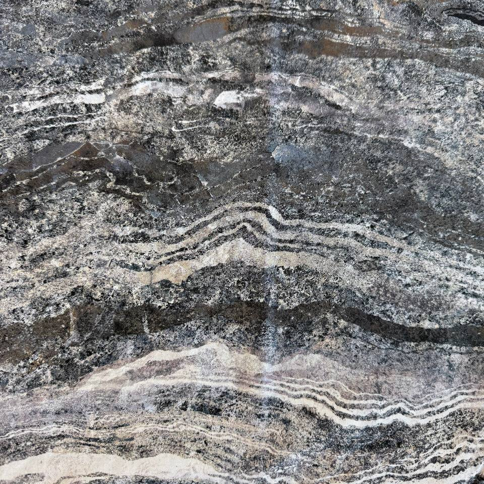 Stonehenge Ombre Wide Backing 108 inch cotton quilting fabric in grey marble stone texture print for quilt backings.
