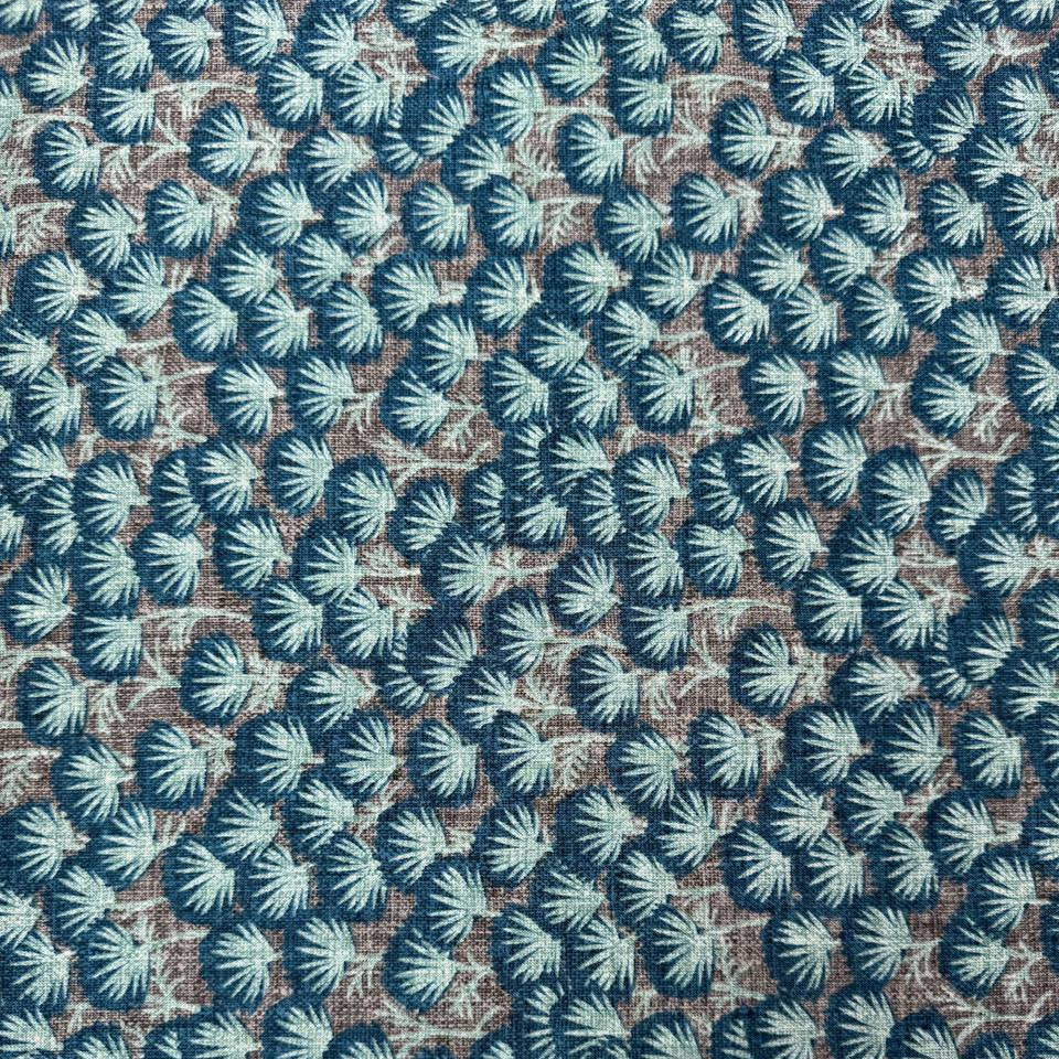 Snow Drift 100% cotton quilting fabric available in Mint and Teal featuring a textured botanical leaf print on 45-inch wide cotton.