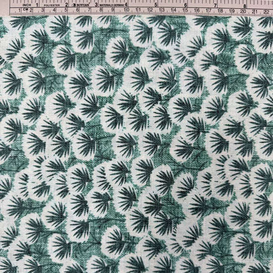 Snow Drift 100% cotton quilting fabric available in Mint and Teal featuring a textured botanical leaf print on 45-inch wide cotton.