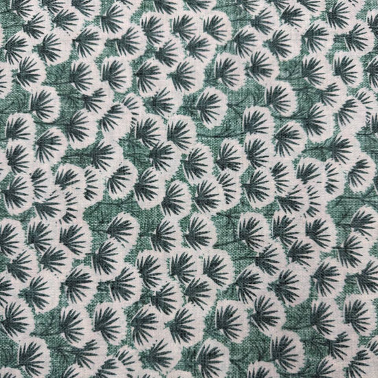 Snow Drift 100% cotton quilting fabric available in Mint and Teal featuring a textured botanical leaf print on 45-inch wide cotton.