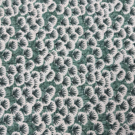 Snow Drift 100% cotton quilting fabric available in Mint and Teal featuring a textured botanical leaf print on 45-inch wide cotton.