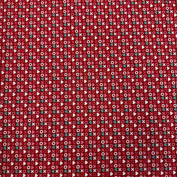 Smitten Chicken by Poppie Cotton XOXO quilting fabric available in White, Aqua, and Red, 100% cotton, 45-inch wide.