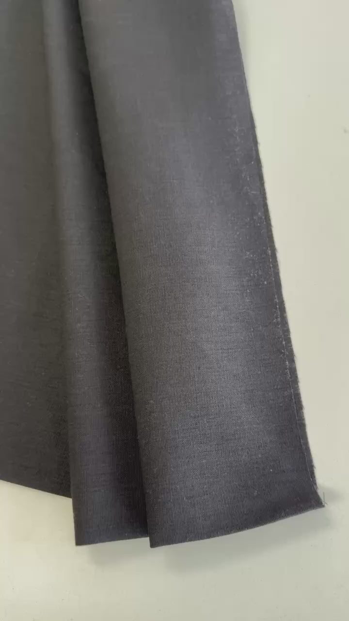 Black linen fabric solid 58 inch width