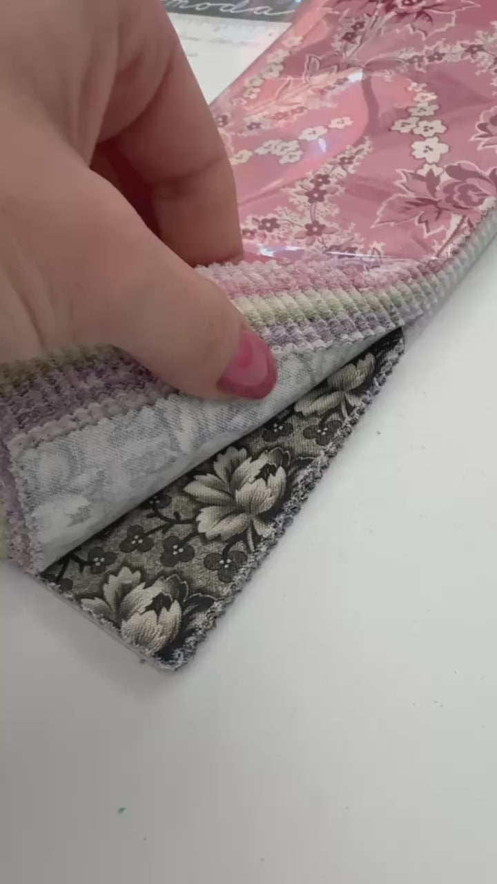 Goodnight Irene 1890-1920 Layer Cake quilting fabric bundle by Moda Fabrics with vintage floral prints in dusty rose color